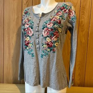 Sundance Embroidered Floral Long Sleeve